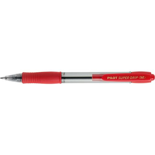 Stylo à bille rétractable - Pilot super grip rouge