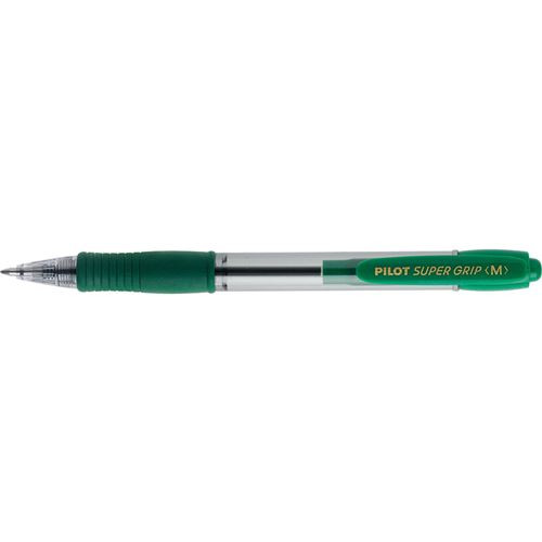 Stylo à bille rétractable - Pilot super grip vert