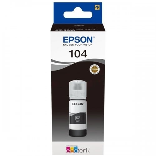 EPSON ORIGINAL - Epson 104 Noir (65 ml) Recharge d'encre de marque pour Ecotank