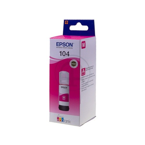 EPSON ORIGINAL - Epson 104 Magenta (65 ml) Recharge d'encre de marque pour Ecotank