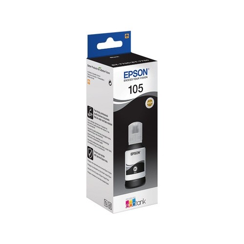 EPSON ORIGINAL - Epson 105 Noir (140 ml) Bouteille d'encre de marque Epson Ecotank