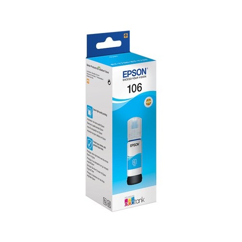 EPSON ORIGINAL - Epson 106 Cyan (70 ml) Bouteille d'encre de marque Epson Ecotank