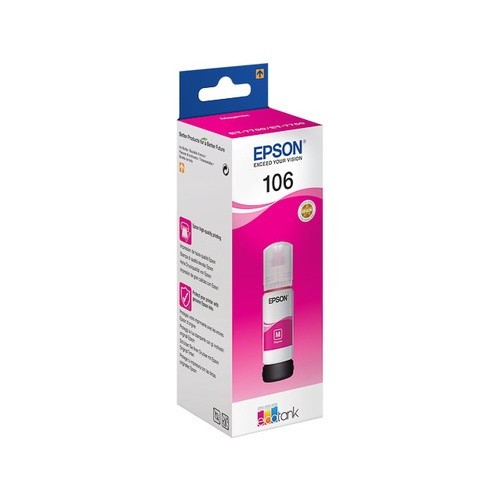 EPSON ORIGINAL - Epson 106 Magenta (70 ml) Bouteille d'encre de marque Epson Ecotank