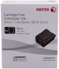 XEROX ORIGINAL - Xerox 108R00957 Noir (16700 pages) - 6 sticks d'encre solide de marque