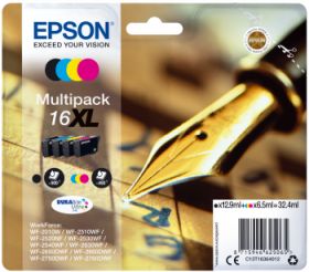 EPSON (ORIGINAL) - Epson T1636 Pack de 4 cartouches d'encre originales C13T16364012