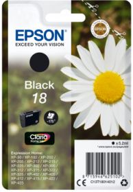 EPSON ORIGINAL - Epson 18 Noir (5,2 ml) Cartouche de marque