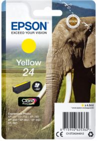 EPSON ORIGINAL - Epson 24 Jaune (4,6 ml) Cartouche de marque