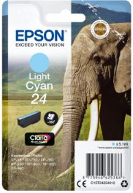 EPSON ORIGINAL - Epson 24 Cyan Clair (4,6 ml) Cartouche de marque