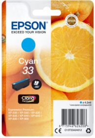EPSON ORIGINAL - Epson 33 cyan (4,5 ml) Cartouche de marque T3342