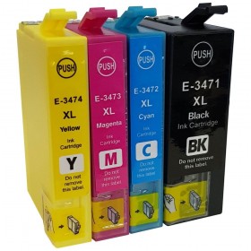 EPSON (COMPATIBLE) - Epson T3476 Pack 4 Cartouches d'encre génériques C13T34764010