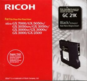 RICOH ORIGINAL - Ricoh GC-21 Noir (1500 pages) Cartouche gel de marque