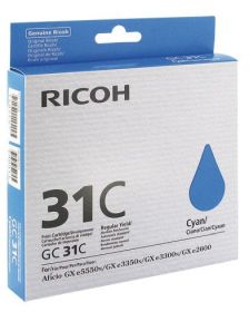 RICOH ORIGINAL - Ricoh GC-31 Cyan (1500 pages) Cartouche gel de marque