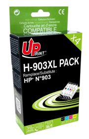 UPrint 903XL Pack de 4 Cartouches d'encre remanufacturées HP Très Haute Qualité