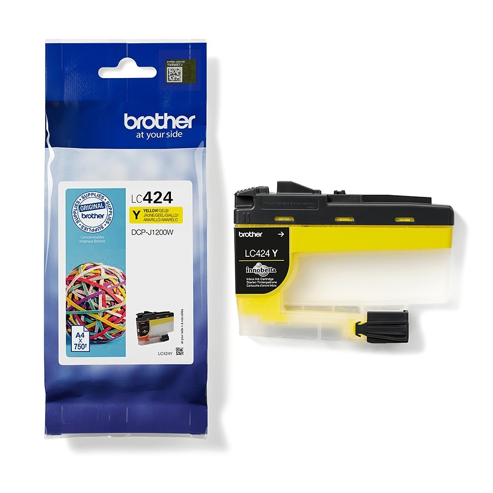 BROTHER ORIGINAL - Brother LC424 Jaune Cartouche d'encre originale