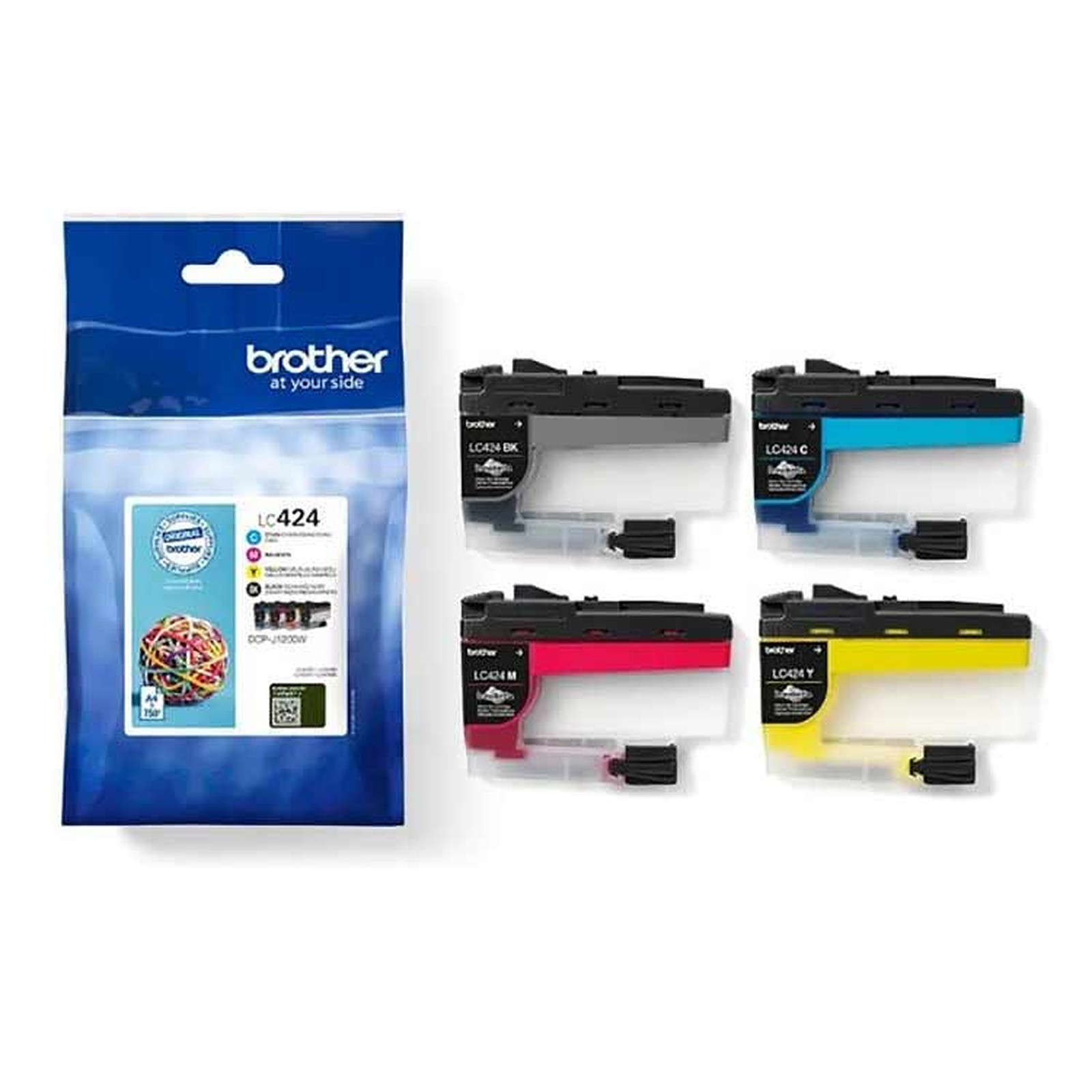 BROTHER ORIGINAL - Brother LC424 Pack de 4 cartouches d'encre originales