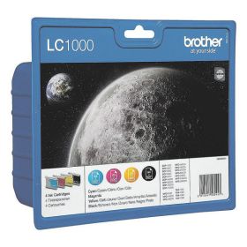 BROTHER ORIGINAL - Brother LC-1000 Multipack de 4 Cartouches (Noir, Cyan, Jaune, Magenta)