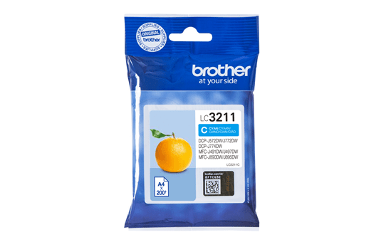 BROTHER ORIGINAL - Brother LC-3211 Cyan (200 pages) Cartouche de marque