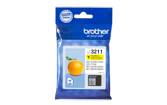 BROTHER ORIGINAL - Brother LC-3211 Jaune (200 pages) Cartouche de marque