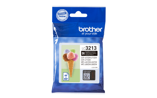 BROTHER ORIGINAL - Brother LC-3213 Noir (400 pages) Cartouche de marque