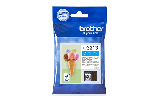 BROTHER ORIGINAL - Brother LC-3213 Cyan (400 pages) Cartouche de marque