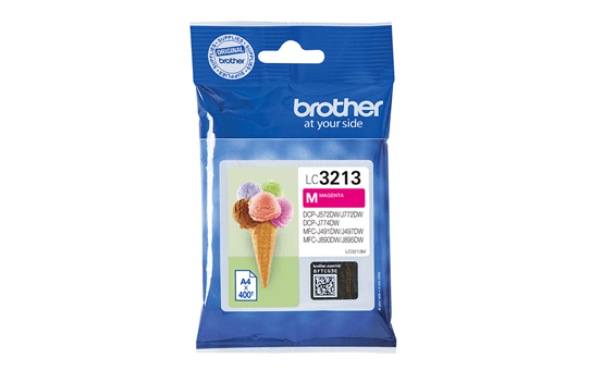 BROTHER ORIGINAL - Brother LC-3213 Magenta (400 pages) Cartouche de marque