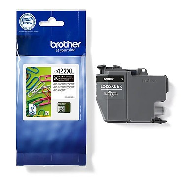 BROTHER ORIGINAL - Brother LC-422XLBK Noire (3000 pages) Cartouche de marque