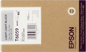 EPSON ORIGINAL - Epson T6059 Gris clair (110ml) Cartouche de marque