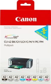 CANON ORIGINAL - Canon CLI-42 Pack de 8 cartouches de marque 6384B010