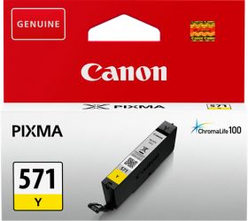 CANON (ORIGINAL) - Canon CLI571 Jaune Cartouche d'encre originale 0388C001