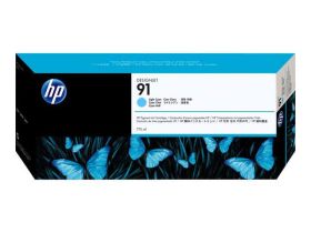 HP ORIGINAL - HP 91 / C9470A Cyan clair (775 ml) Cartouche de marque 