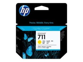 HP ORIGINAL - HP 711 / CZ136A (3 x 29 ml) Jaune - Multipack 3 cartouches de marque