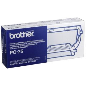 BROTHER ORIGINAL - Brother PC-75 Noir (144 pages) Ruban encreur de marque
