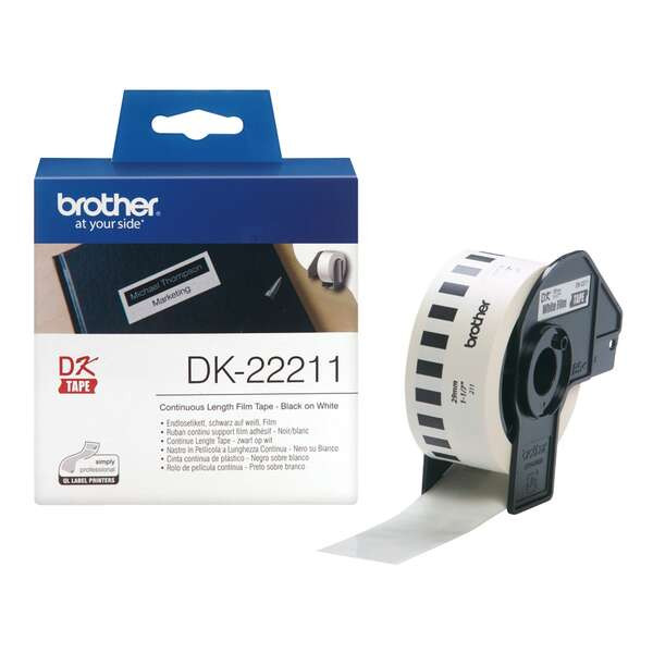 BROTHER (ORIGINAL) - Brother DK22211 Rouleau d'étiquettes blanches