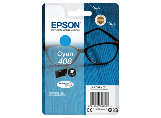 EPSON (ORIGINAL) - Epson 408 Cyan Cartouche d'encre originale C13T09J24010