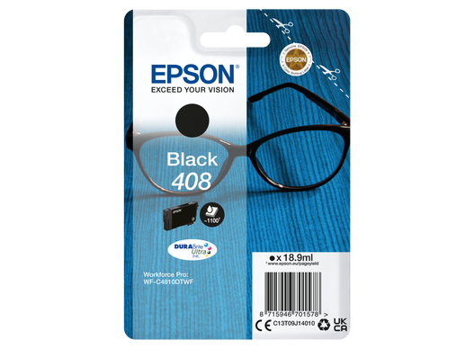 EPSON ORIGINAL - Epson 408 Noir (18,9 ml) Cartouche de marque