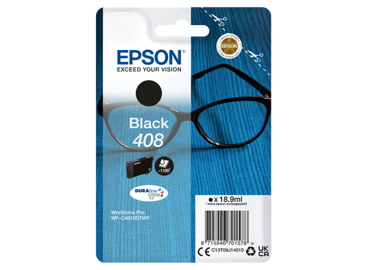 EPSON (ORIGINAL) - Epson 408 Noir Cartouche d'encre originale C13T09J14010