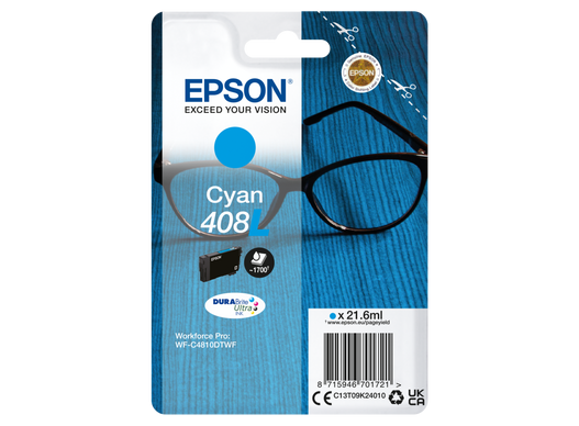 EPSON (ORIGINAL) - Epson 408L Cyan Cartouche d'encre originale C13T09K24010