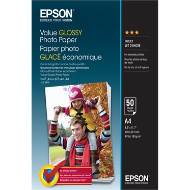 EPSON ORIGINAL - Papier photo glacé A4 183g/m²- 50 feuilles