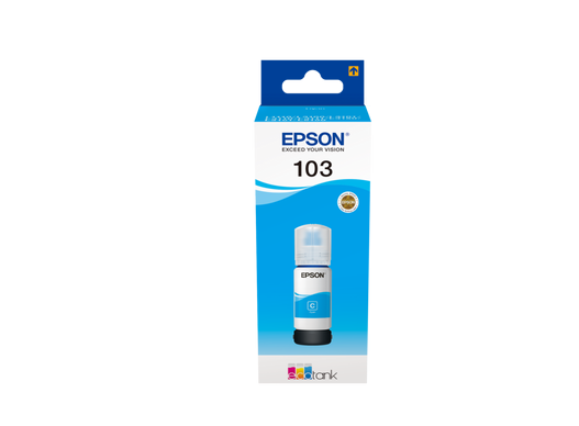 EPSON ORIGINAL - Epson 103 Cyan (65 ml) Recharge d'encre de marque pour Ecotank