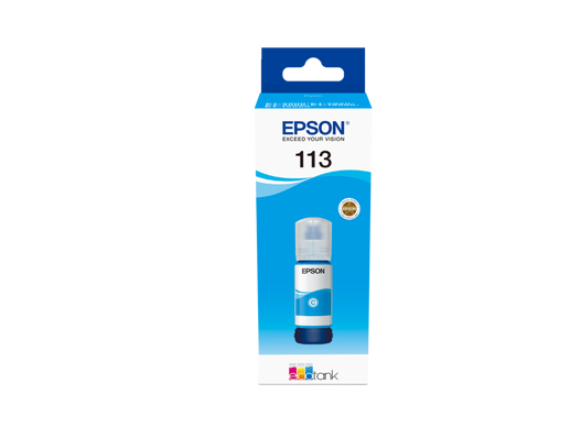 EPSON ORIGINAL - Epson 113 Cyan (70 ml) Bouteille d'encre originale pour réservoir rechargeable Epson EcoTank