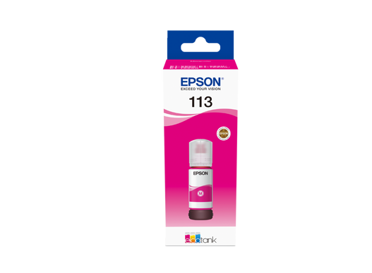 EPSON ORIGINAL - Epson 113 Magenta (70 ml) Bouteille d'encre originale pour réservoir rechargeable Epson EcoTank