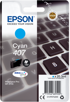 EPSON ORIGINAL - Epson 407 Cyan Cartouche d'encre de marque Epson clavier