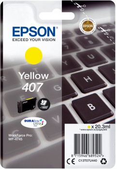 EPSON (ORIGINAL) - Epson 407 Jaune Cartouche d'encre originale C13T07U440