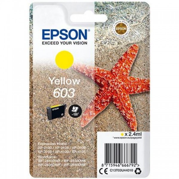 EPSON (ORIGINAL) - Epson 603 Jaune Cartouche d'encre originale C13T03U44010