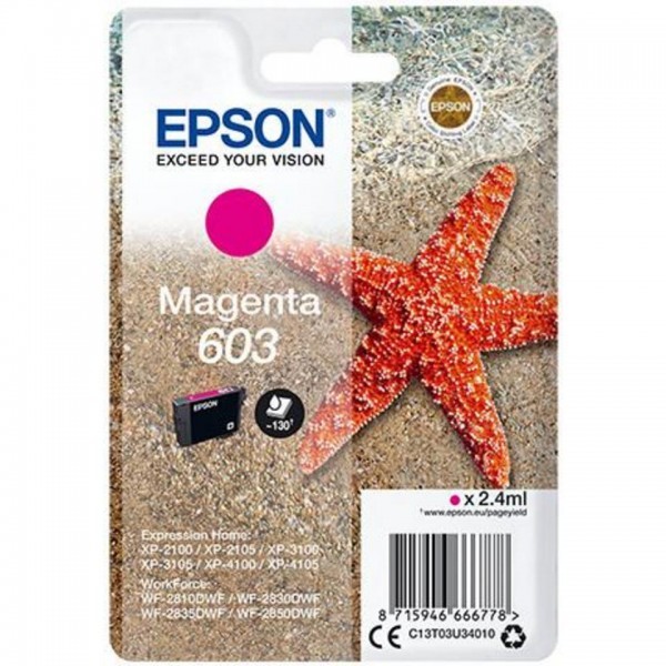 EPSON ORIGINAL - Epson 603 Magenta (2,4 ml) Cartouche de marque C13T03U34010