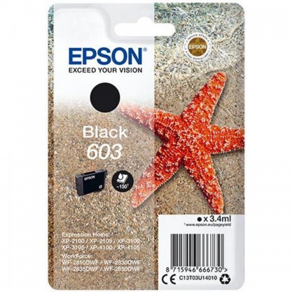 EPSON (ORIGINAL) - Epson 603 Noir Cartouche d'encre originale C13T03U14010