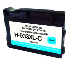 COMPATIBLE HP - 933XL / CN054AE Cyan (13 ml) Cartouche remanufacturée HP avec puce