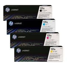 HP ORIGINAL - HP 131X / 131A Lot de 4 toners laser noir authentiques HP 131X et couleurs 131A