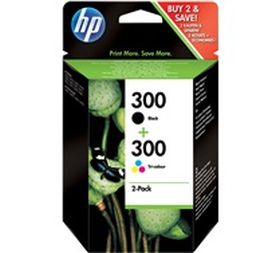 HP ORIGINAL - HP 300 / CN637EE Pack x2 Cartouches d'encre Noire et couleurs de marque