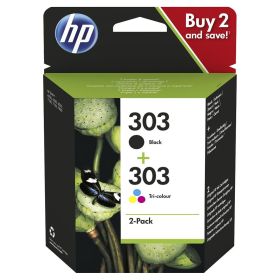 ✓ Pack compatible avec HP 303XL (T6N04AE/T6N03AE) noir et couleur couleur  pack en stock - 123CONSOMMABLES